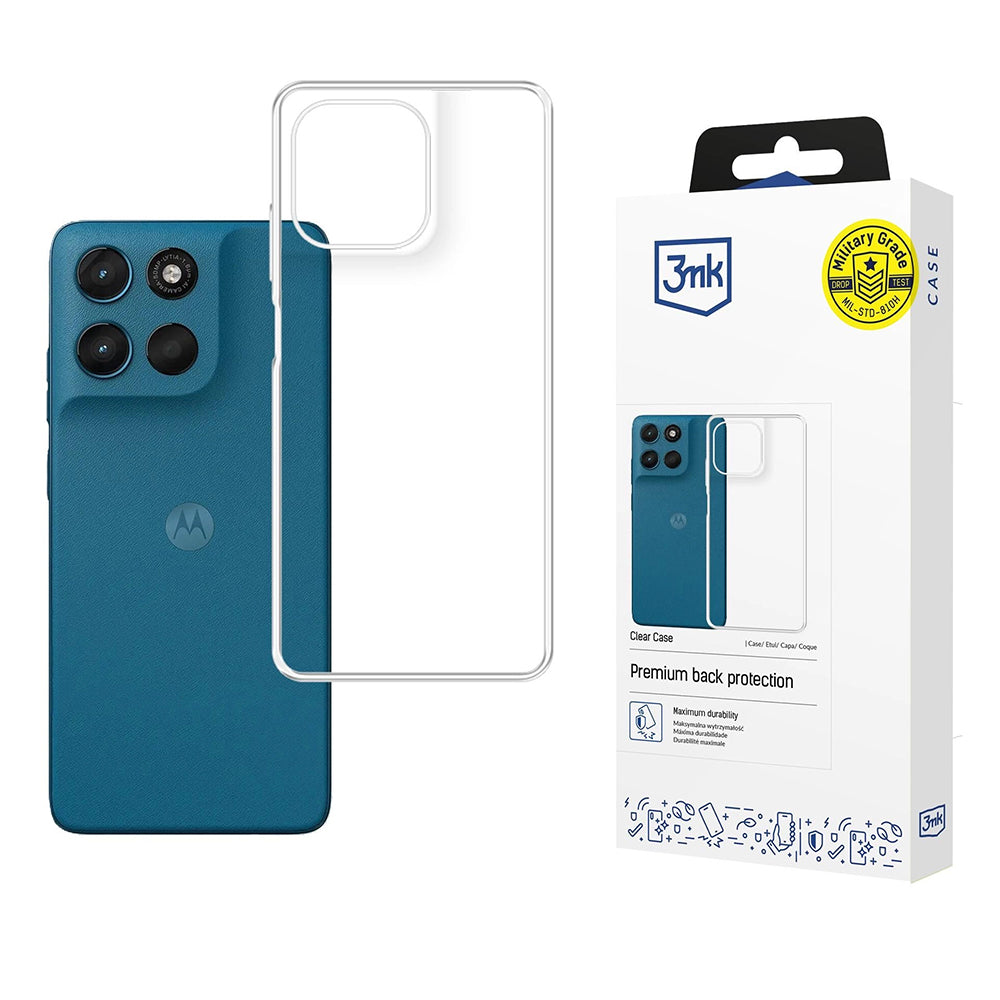 Kotelo Motorola Moto G57 Powerille, 3MK, Kirkas, Läpinäkyvä