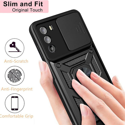 Kuori Motorola Moto G62 5G:lle, Techsuit, CamShield, Musta