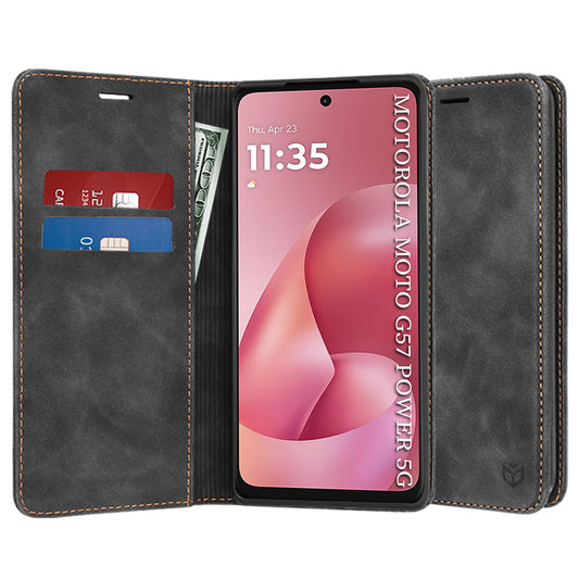 Kotelo Motorola Moto G67 Power / G57 Power, Techsuit, Confy, Musta