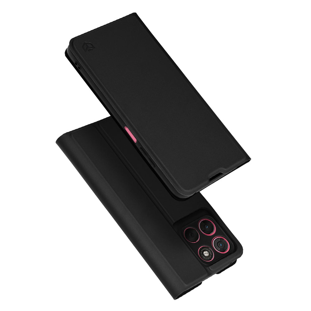 Kotelo Motorola Moto G67 Power / G57 Power, Techsuit, Magskin Book, Musta