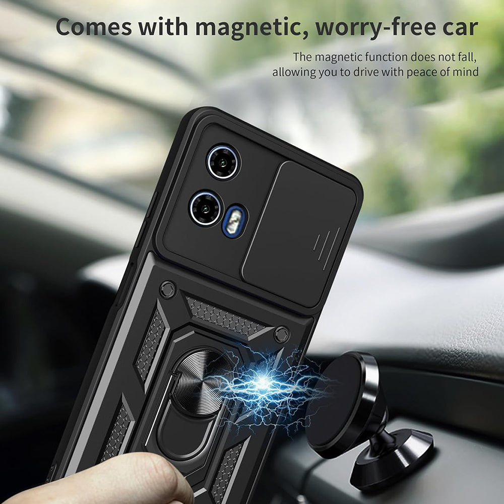 Kuori Motorola Moto G71 5G:lle, Techsuit, CamShield, Musta