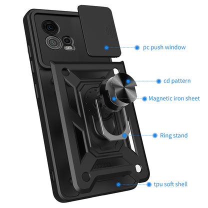 Case for Motorola Moto G72, Techsuit, CamShield, Black