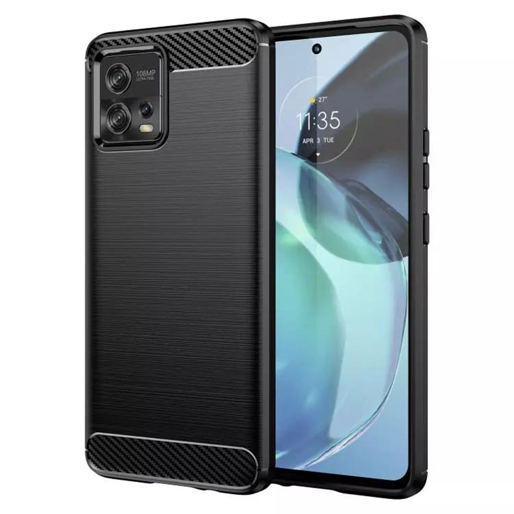 Suojakuori Motorola Moto G72:lle, Techsuit, Hiili, Musta