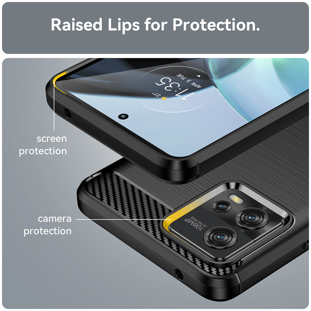 Suojakuori Motorola Moto G72:lle, Techsuit, Hiili, Musta