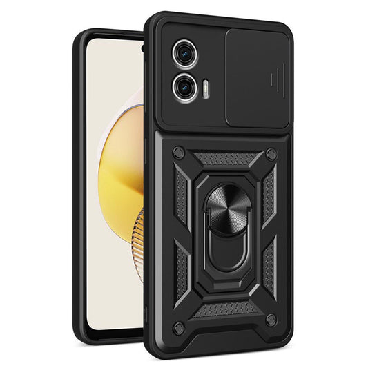 Kuori Motorola Moto G73:lle, Techsuit, CamShield, Musta