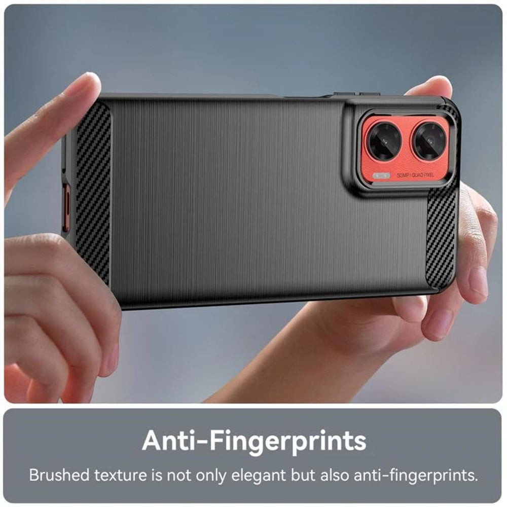 Case for Motorola Moto G75, Techsuit, Carbon, Black