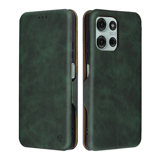 Suojakuori Motorola Moto G75:lle, Techsuit, Safe Wallet Plus, Vihreä