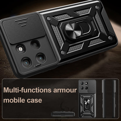 Kotelo Motorola Moto G77 / G67, Techsuit, CamShield, Musta