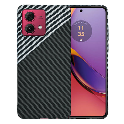 Case for Motorola Moto G84, Techsuit, Carbonite FiberShell, Black Gray