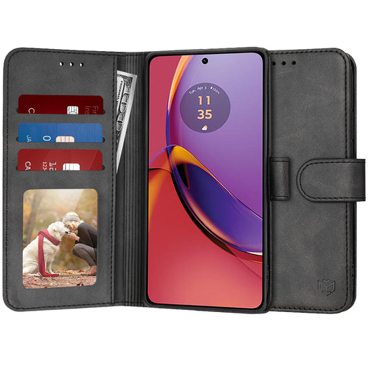 Suojakuori Motorola Moto G84:lle, Techsuit, Diary Book, Musta