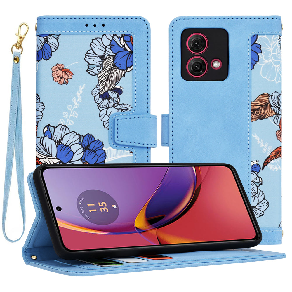 Kuori Motorola Moto G84:lle, Techsuit, FlipCraft, Sininen