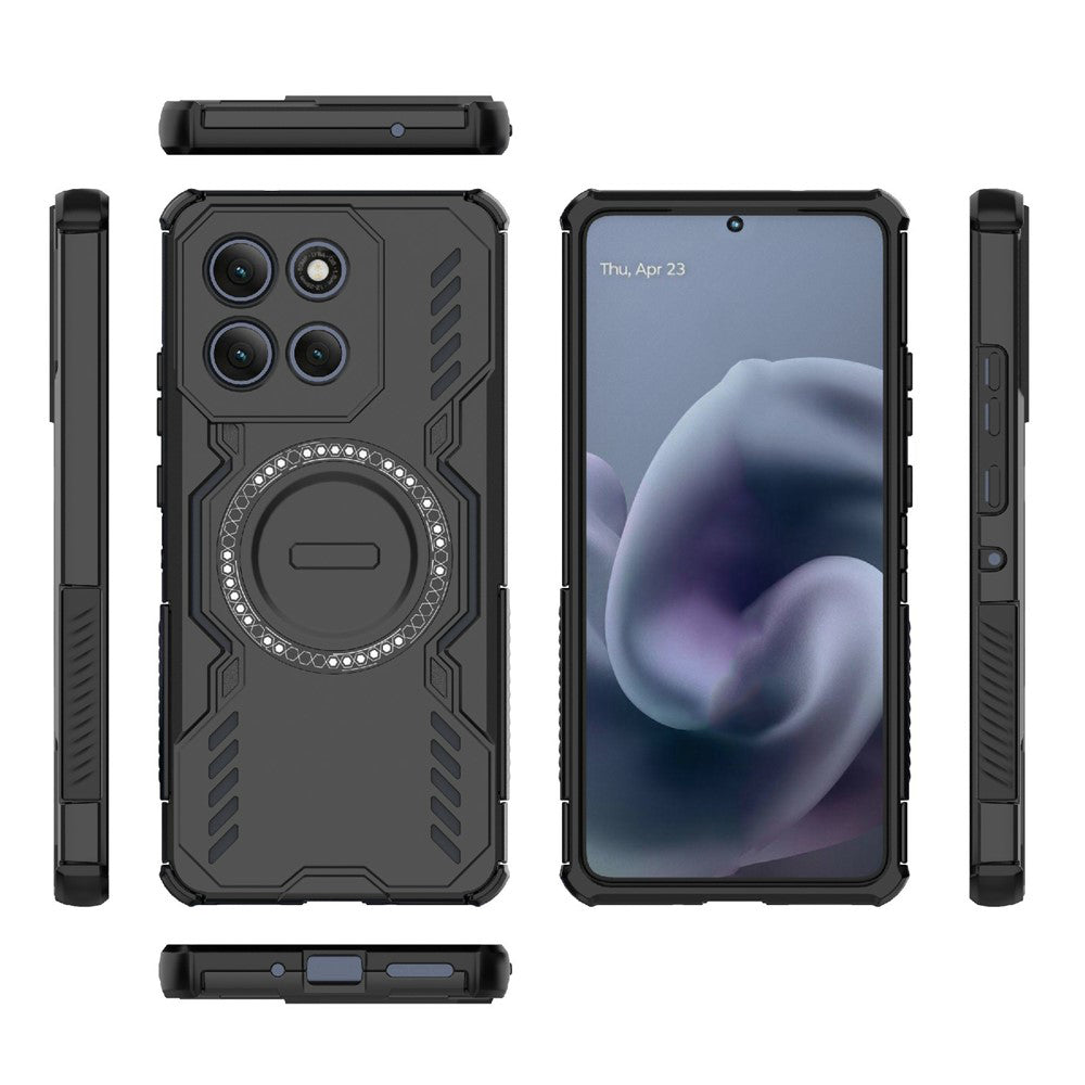 MagSafe-kuori Motorola Moto G86 Powerlle, Techsuit, ArmorMag, Musta