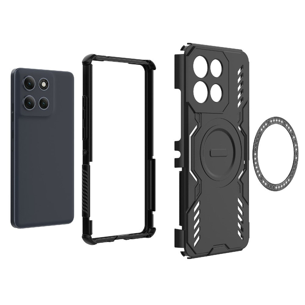 MagSafe-kuori Motorola Moto G86 Powerlle, Techsuit, ArmorMag, Musta
