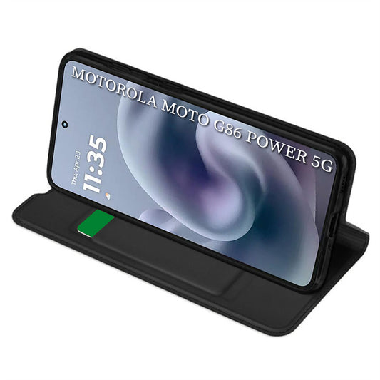 Kotelo Motorola Moto G86 Powerille, Techsuit, Magskin Book, Musta