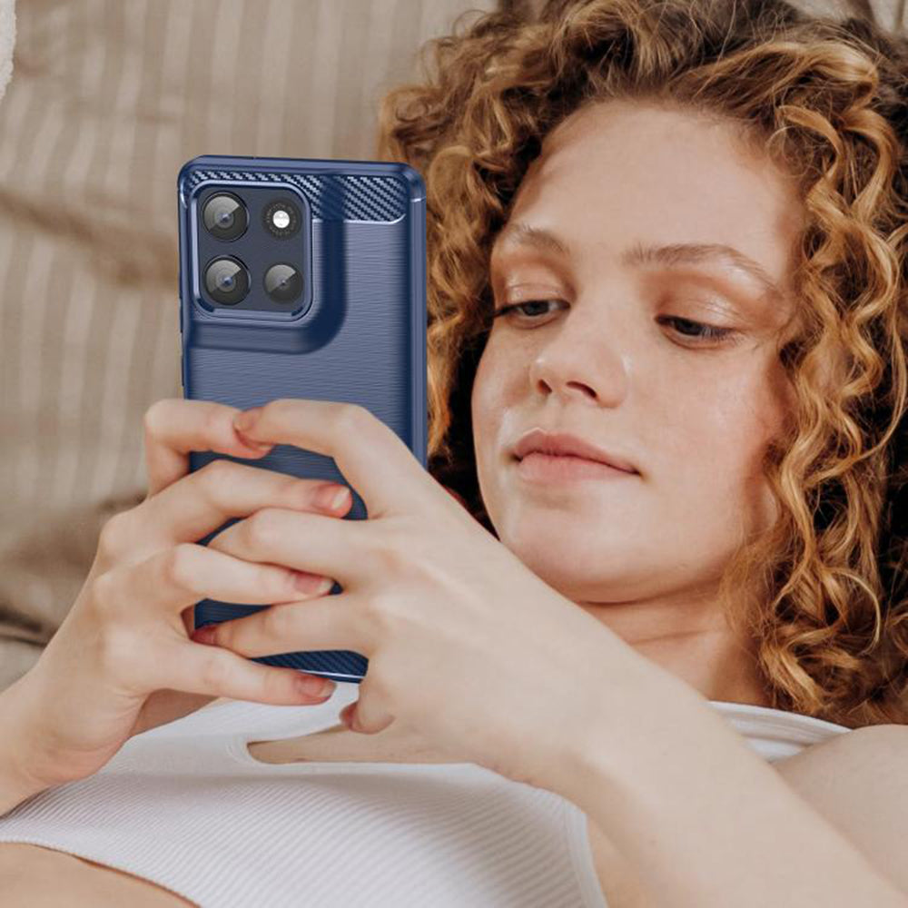 Suojakuori Motorola Moto G86:lle, Techsuit, Hiili, Sininen