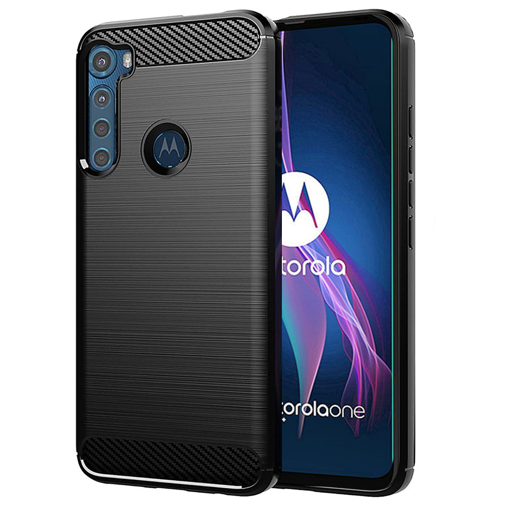Case for Motorola One Fusion+, Techsuit, Carbon, Black