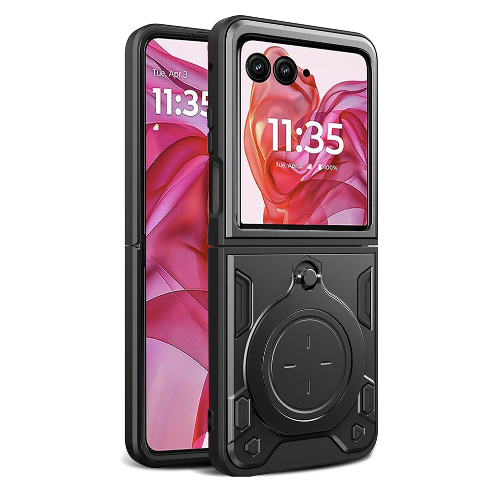 Kuori Motorola Razr 50 Ultra -puhelimelle, Techsuit, CamGuard Pro, Musta