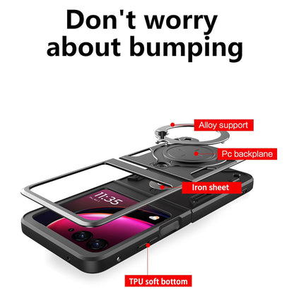 Kuori Motorola Razr 50 Ultra -puhelimelle, Techsuit, CamGuard Pro, Musta