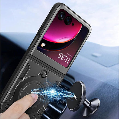 Kuori Motorola Razr 50 Ultra -puhelimelle, Techsuit, CamGuard Pro, Musta