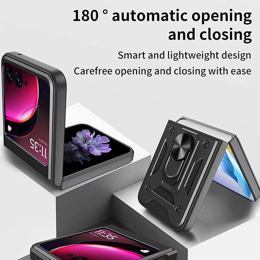 Kotelo Motorola Razr 50 Ultra, Techsuit, CamShield, Sininen