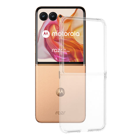Kuori Motorola Razr 50 Ultra -puhelimelle, Techsuit, Kirkas, Läpinäkyvä