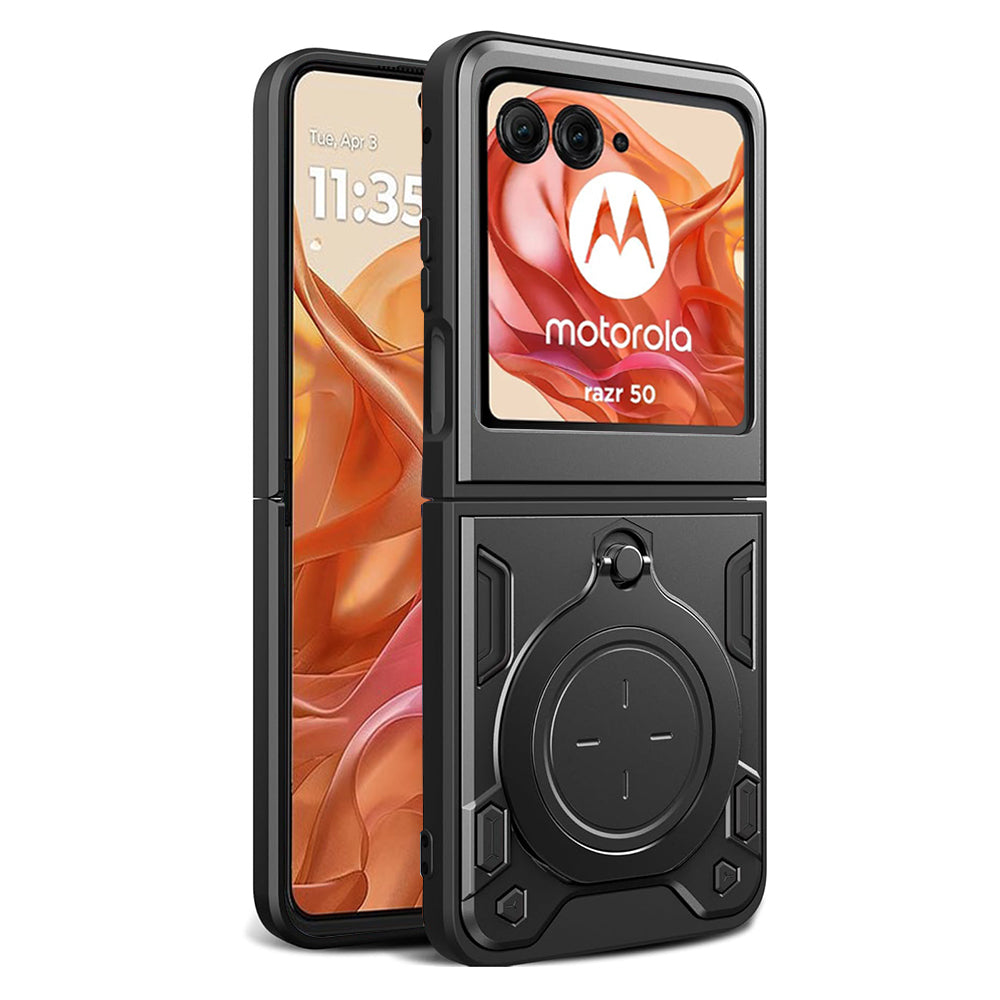 Kuori Motorola Razr 60 / Razr 50:lle, Techsuit, CamGuard Pro, Musta