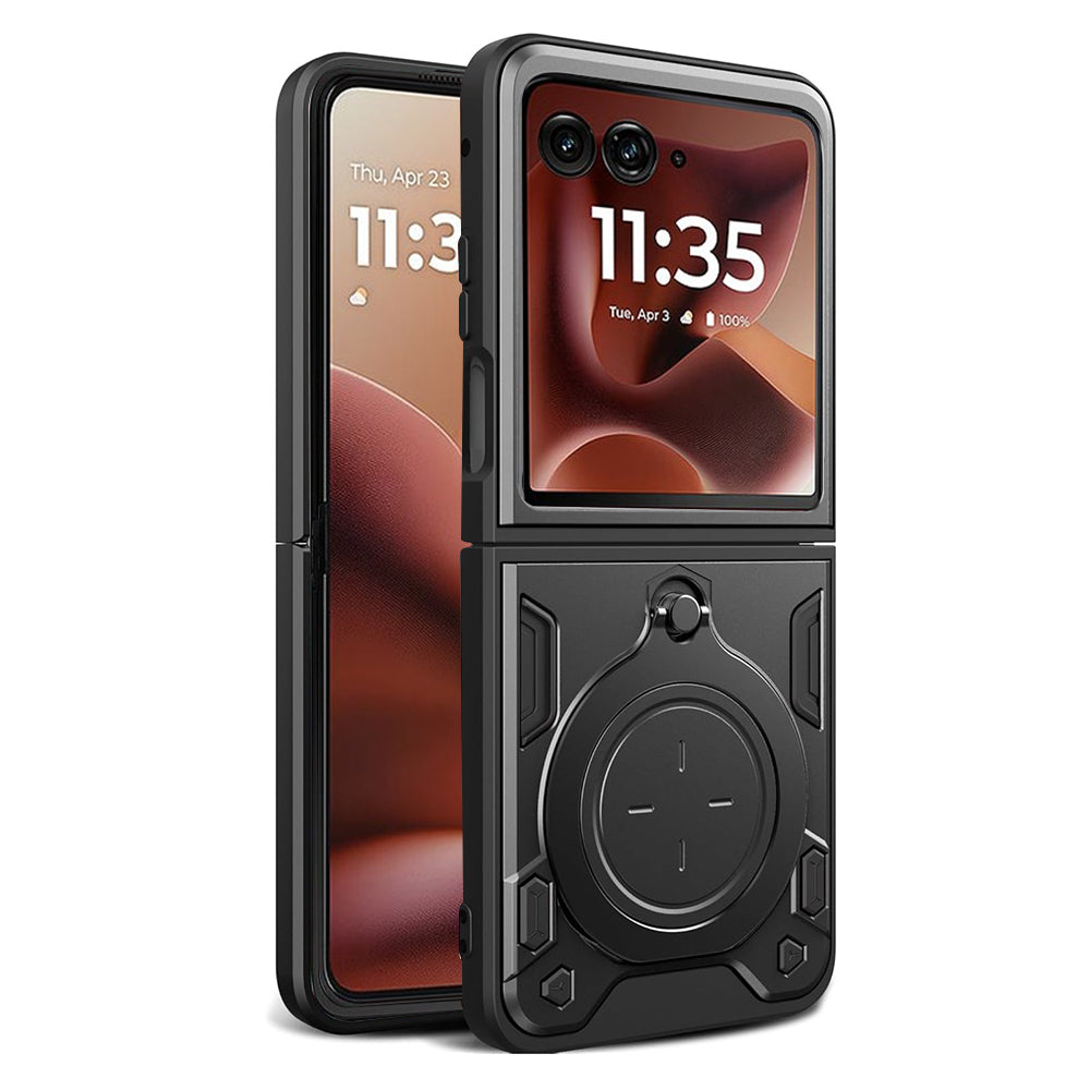 Kuori Motorola Razr 60 Ultra -puhelimelle, Techsuit, CamGuard Pro, Musta