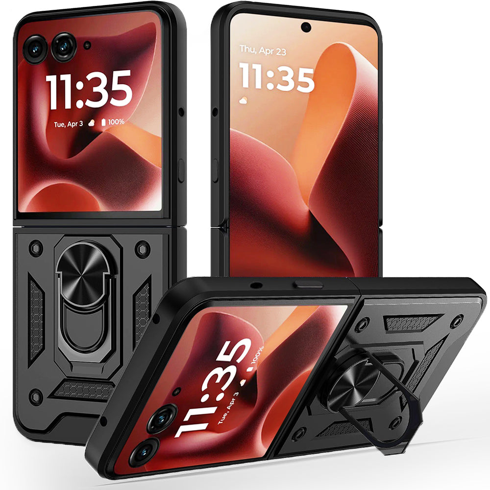 Kuori Motorola Razr 60 Ultra -puhelimelle, Techsuit, CamShield, Musta