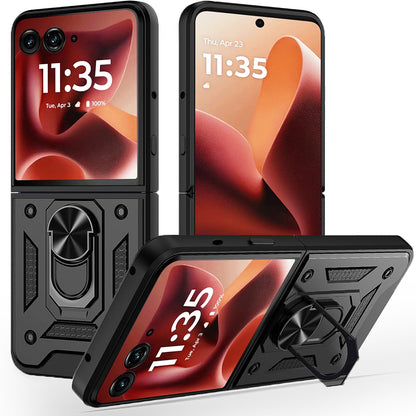 Kuori Motorola Razr 60 Ultra -puhelimelle, Techsuit, CamShield, Musta