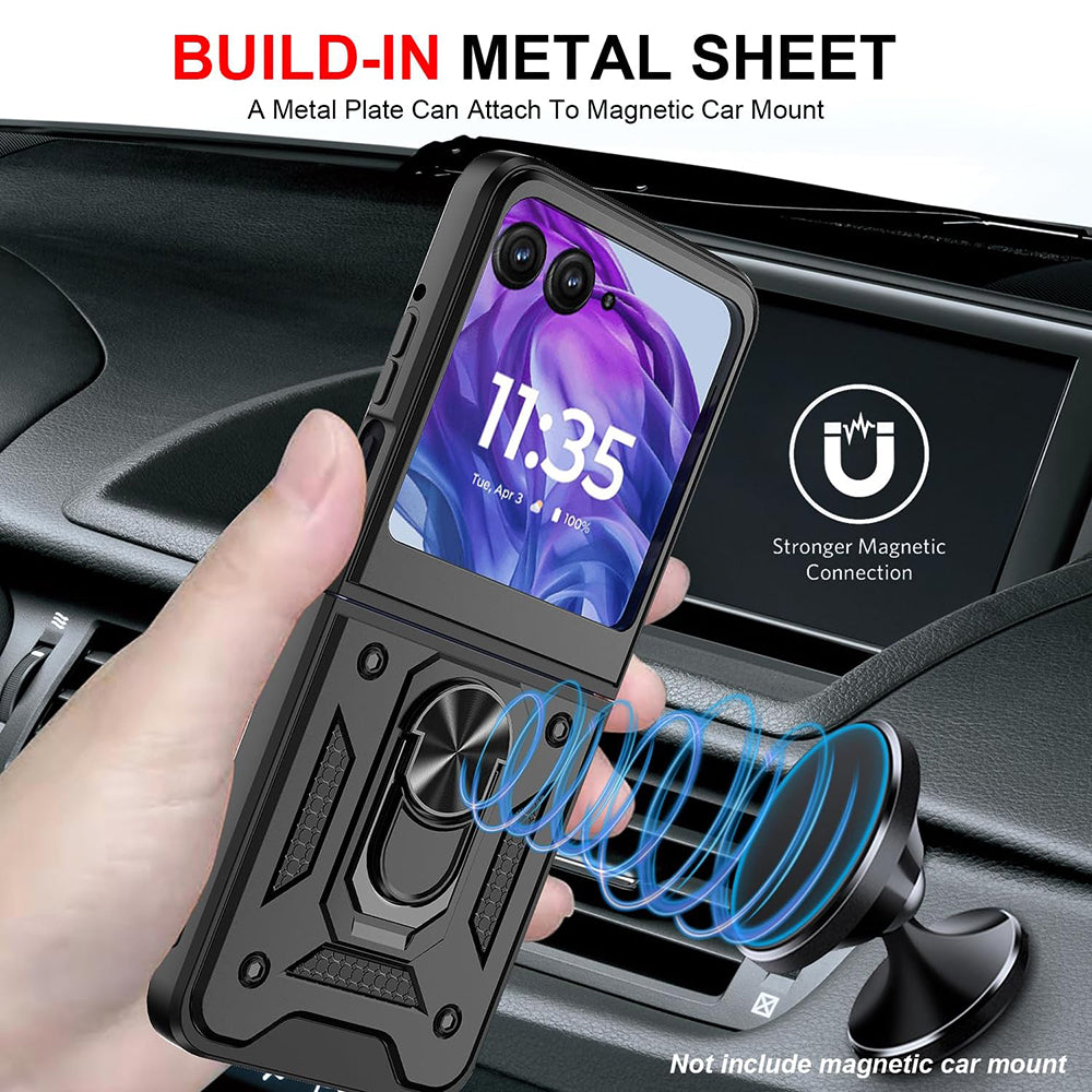Kuori Motorola Razr 60 Ultra -puhelimelle, Techsuit, CamShield, Musta