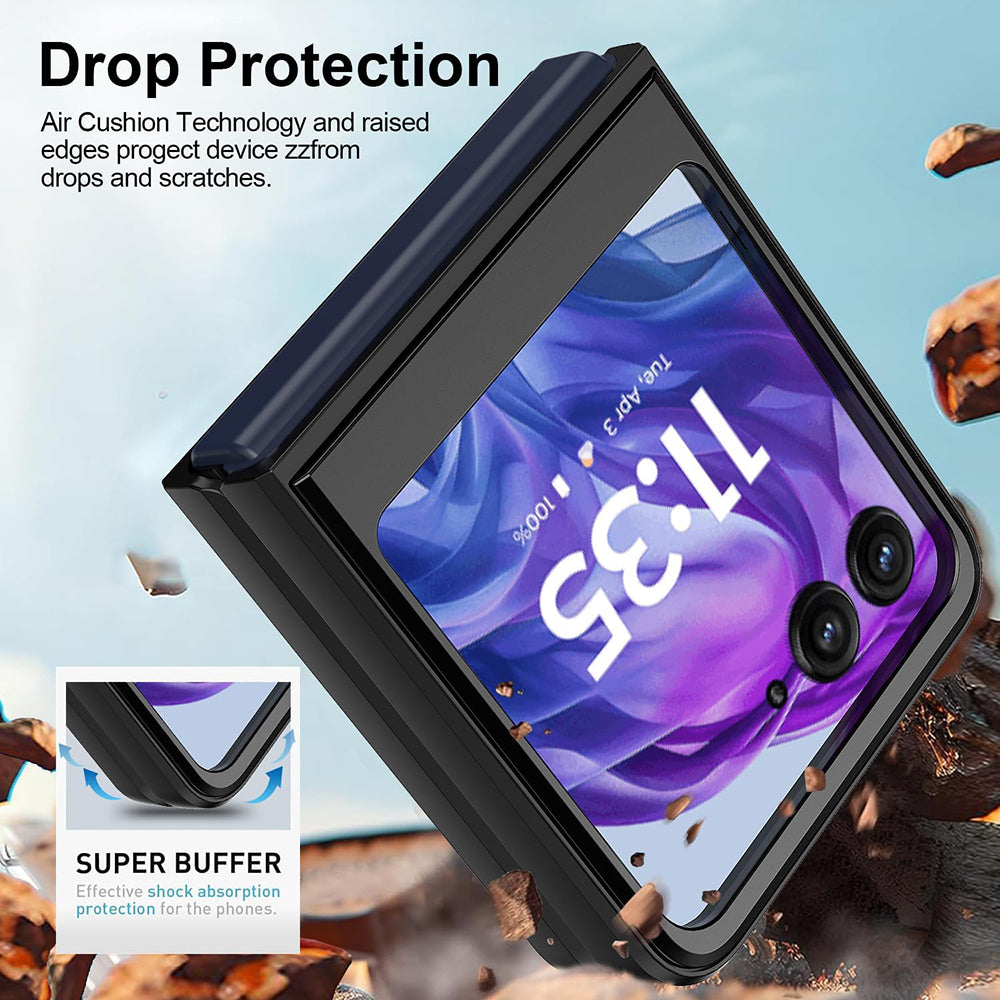 Kuori Motorola Razr 60 Ultra -puhelimelle, Techsuit, CamShield, Musta