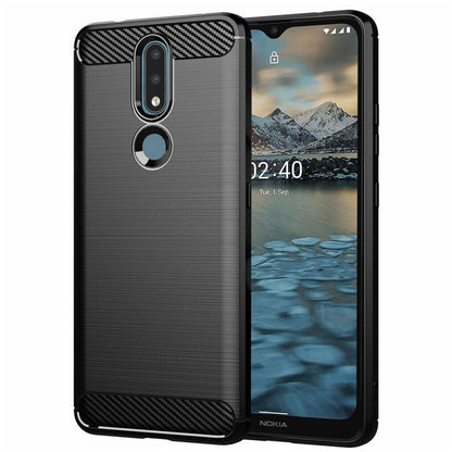 Kuori Nokia 2.4:lle, Techsuit, Hiili, Musta