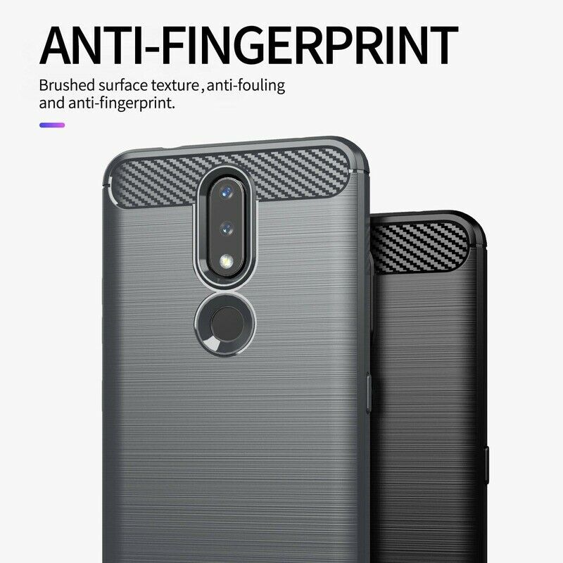 Kuori Nokia 2.4:lle, Techsuit, Hiili, Musta