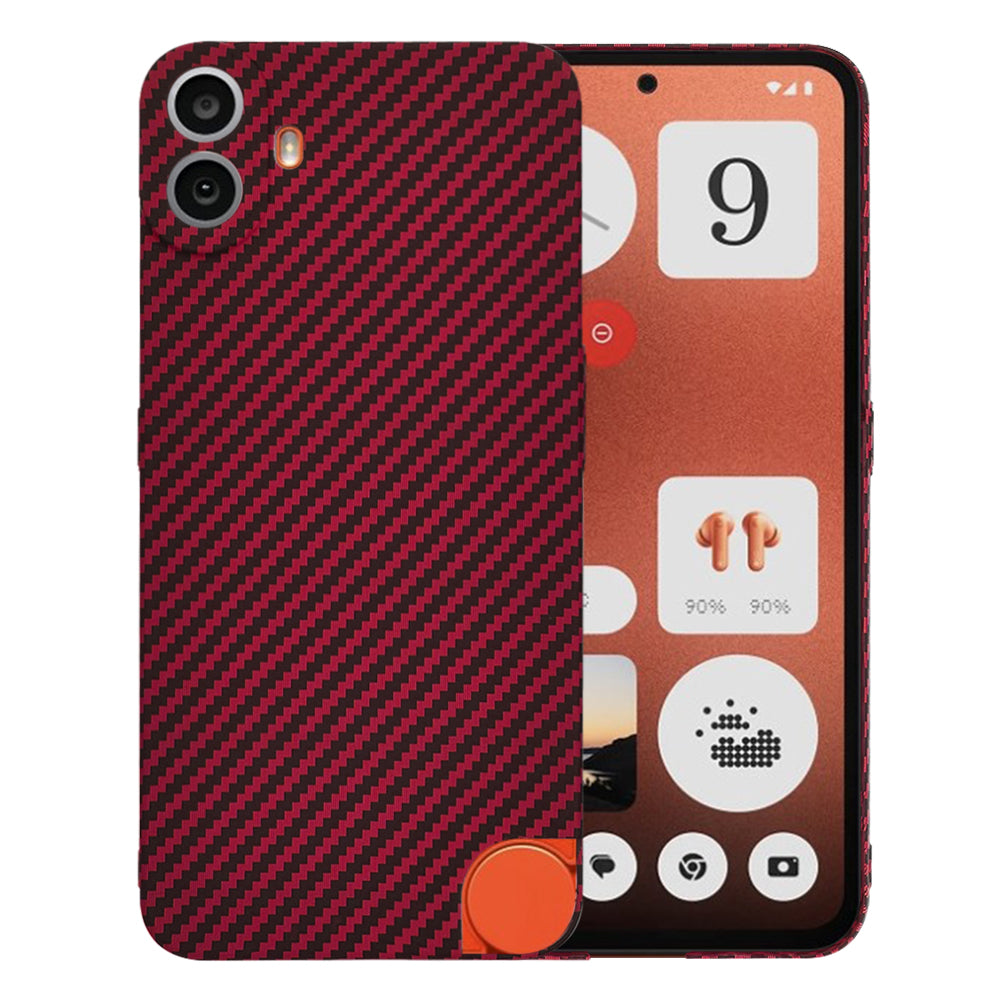 Kuori Nothing CMF Phone 1:lle, Techsuit, Carbonite FiberShell, Punainen