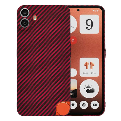 Kuori Nothing CMF Phone 1:lle, Techsuit, Carbonite FiberShell, Punainen