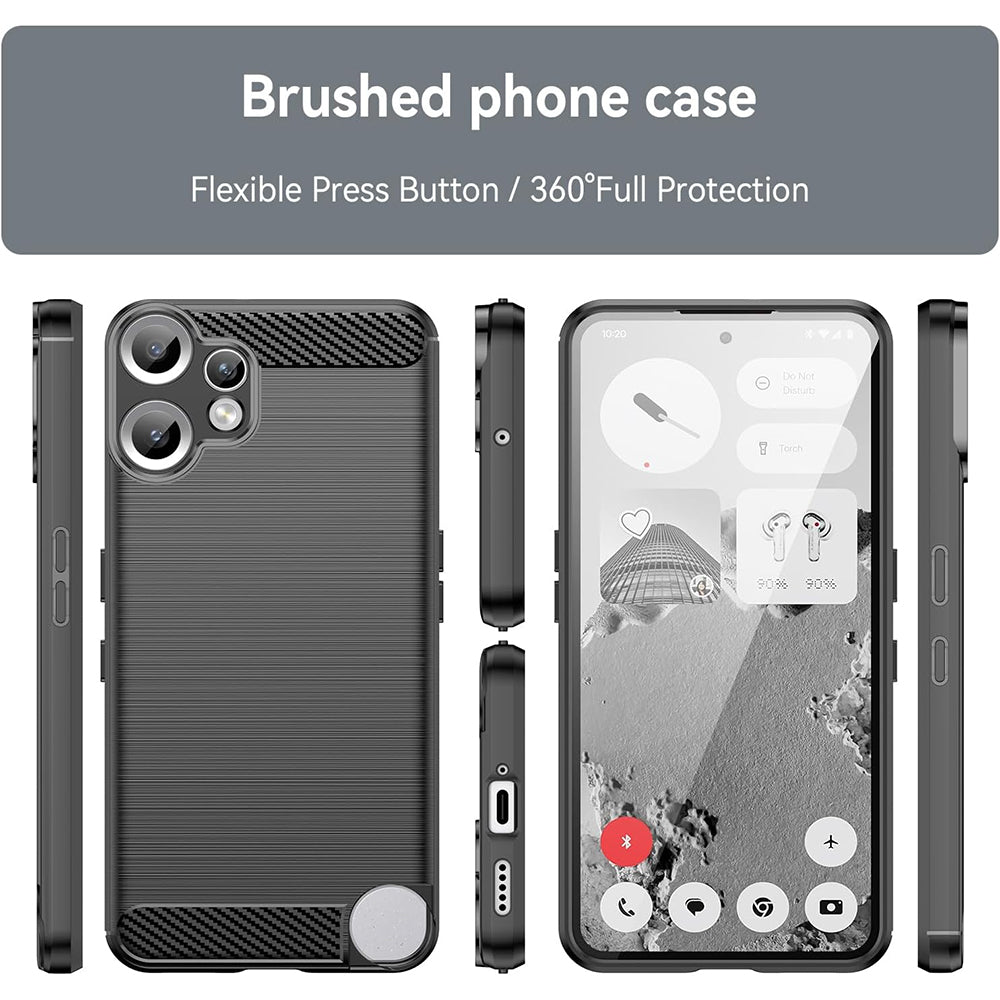 Kuori Nothing CMF Phone 2 Pro:lle, Techsuit, Hiili, Musta