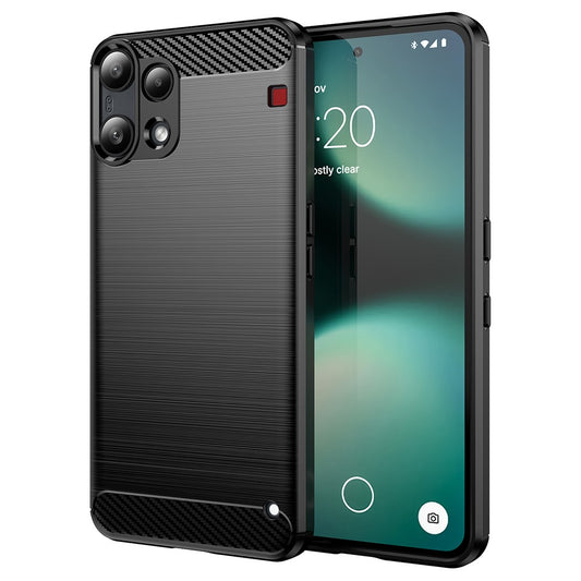 Suojakotelo Nothing Phone (3a) Lite, Techsuit, Carbon, Musta