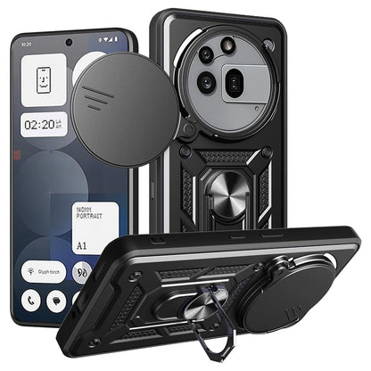 Case for Nothing Phone (3a) Pro, Techsuit, CamShield, Black