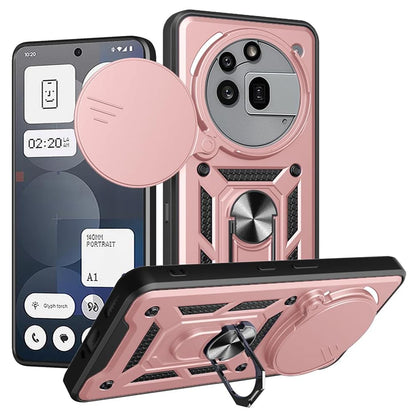 Kuori Nothing Phone (3a) Pro:lle, Techsuit, CamShield, Vaaleanpunainen