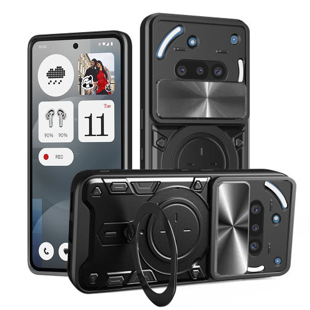 Kuori Nothing Phone (3a):lle, Techsuit, CamGuard Pro, Musta