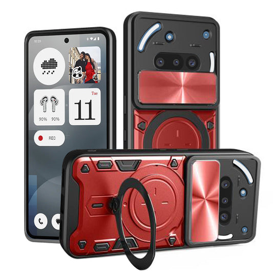 Kuori Nothing Phone (3a):lle, Techsuit, CamGuard Pro, Punainen