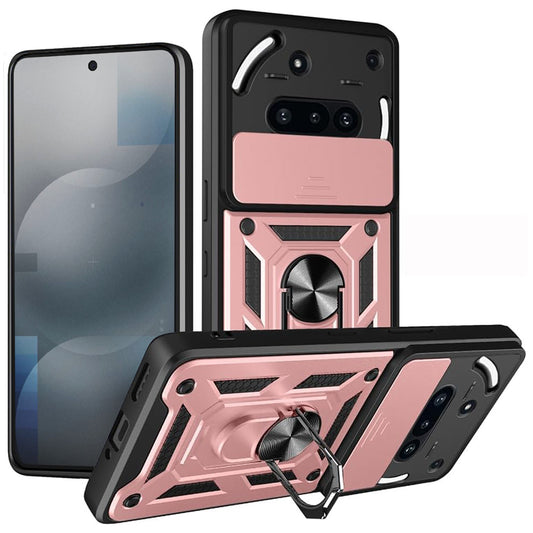 Kuori Nothing Phone (3a):lle, Techsuit, CamShield, Vaaleanpunainen