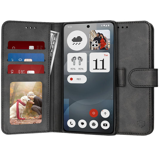 Kuori Nothing Phone (3a):lle, Techsuit, Diary Book, Musta