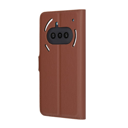 Case for Nothing Phone (3a), Techsuit, Leather Folio, Brown