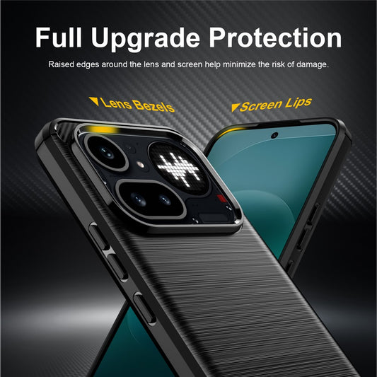 Kotelo Nothing Phone (4a) Pro, Techsuit, Carbon, Musta