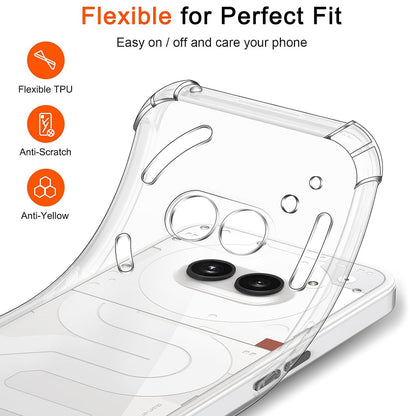 Kotelo Nothing Phone (4a) Pro:lle, Techsuit, Iskunkestävä Läpinäkyvä, Läpinäkyvä