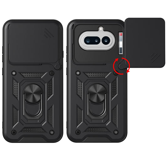 Kotelo Nothing Phone (4a) -puhelimelle, Techsuit, CamShield, Musta