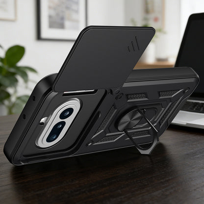 Kotelo Nothing Phone (4a) -puhelimelle, Techsuit, CamShield, Musta