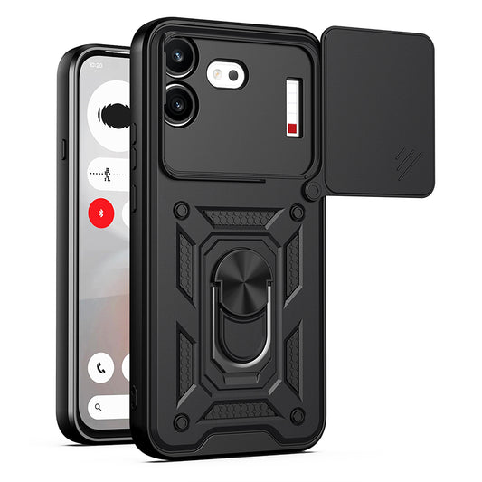 Kuori Nothing Phone (4b):lle, Techsuit, CamShield, Musta