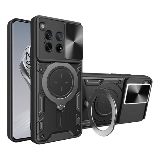 Kuori OnePlus 12:lle, Techsuit, CamGuard Pro, Musta